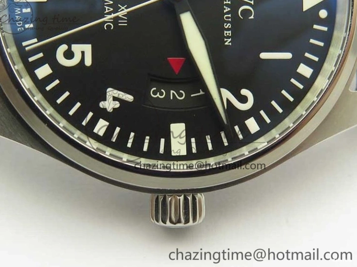 MIROTIME 0718 Supportive Mark XVII IW326501 MKS 1:1 Best Edition Black Dial On Black Leather Strap MIYOTA 9015 V 7208